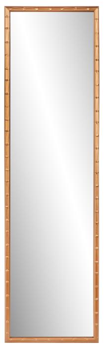 Rahmenspiegel Bambusoptik EDDA 35x125 cm goldfarbig von Spiegelprofi