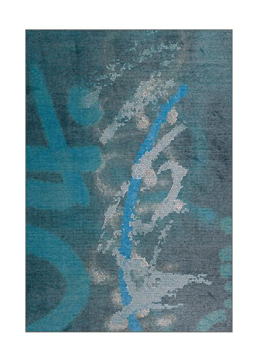 70x140 Teppich Atelier 4479 von Arte Espina Blau / Türkis