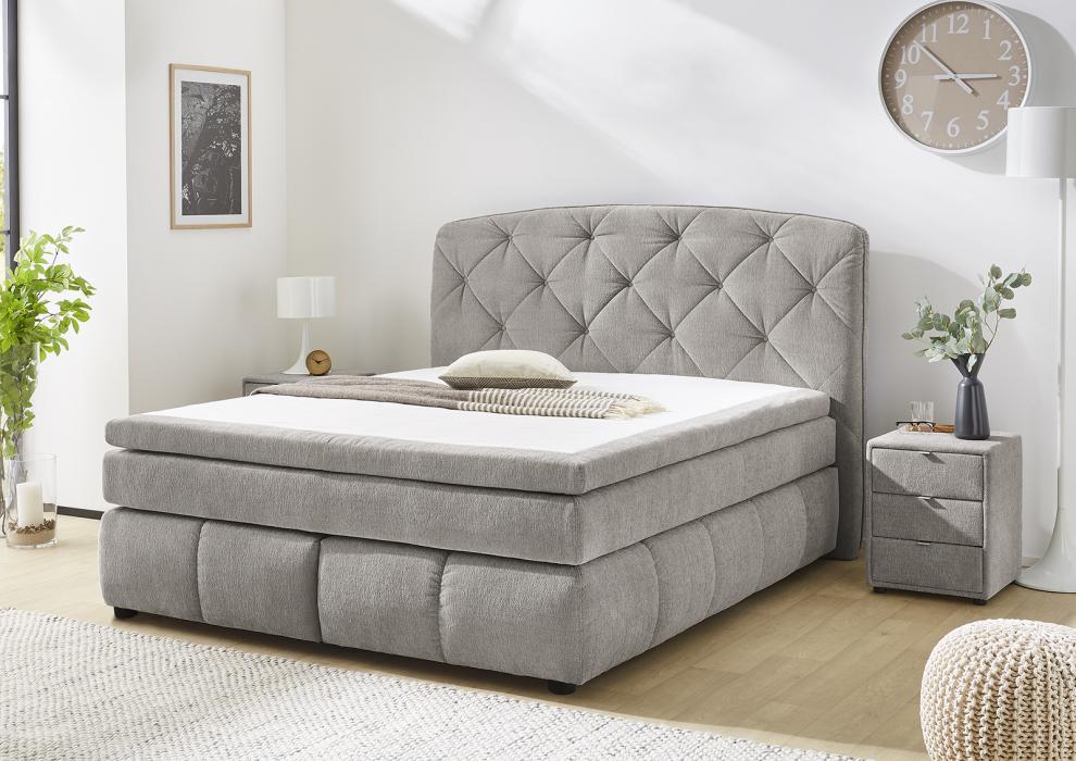 Boxspringbett MILA von Jockenhöfer 180x200cm grau