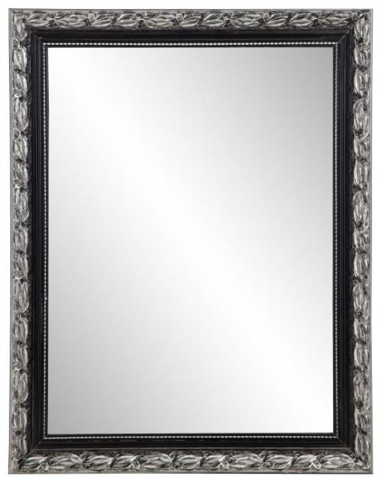 Rahmenspiegel PIUS 55x70 cm schwarz / silberfarbig von Spiegelprofi