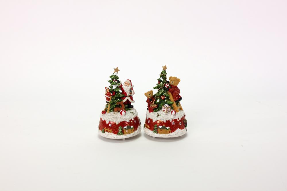 Spieluhr Bär & Santa 9,5x15,5 cm 1 Stück von Werner Voss