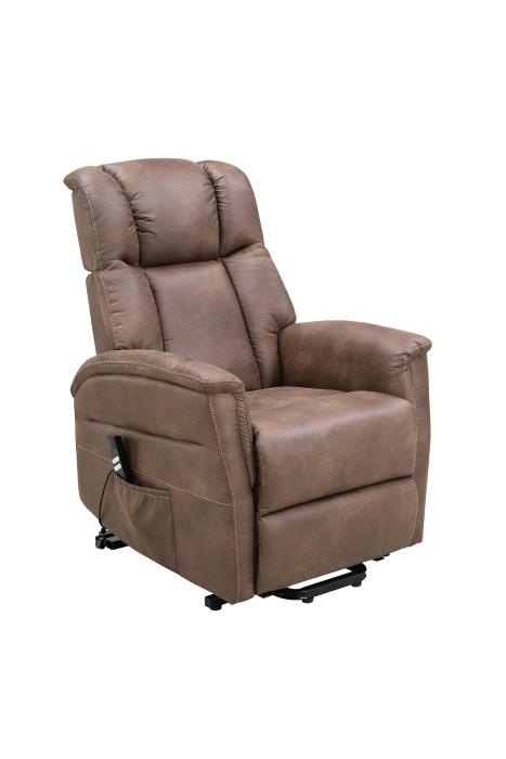 Zweimotorischer TV-Sessel inkl. Aufstehhilfe, Relaxfunktion und verstellbarer Kopfstütze FM-5046L2H von FEMO Braun