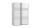 Schwebetürenschrank 2-türig mit Glaselementen Breite ca. 135 cm ALTONA 1 von Wimex / Weiß