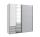 Schwebetürenschrank mit Spiegel und Schubladen ca 180 cm breit Weiß / Light Grey AURICH