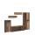 Wohnwandkombination 5-tlg. PABLO von Forte Old Wood Vintage / Beton Dunkelgrau