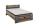 140x200 Bett inkl Bettschubkasten u Auflagen-Set MARTIN von Begabino Old Style dunkel / Betonoxid - 2