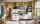 Küchenzeile Leerblock 260 cm inkl. Spüle und Spültischarmatur PKW 526010 von Pino Küchen Steingrau hochglanz / Grafit - 2