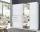Schwebetüren Kleiderschrank 180 breit mit Spiegel und Schubladen Weiß BAMBERG - 2