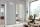 Schwebetürenschrank mit Spiegel und Schubladen ca 180 cm breit Weiß / Light Grey AURICH - 2
