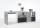 LEX 1 Schreibtisch Winkelkombi von FMD Beton / Weiß - 4